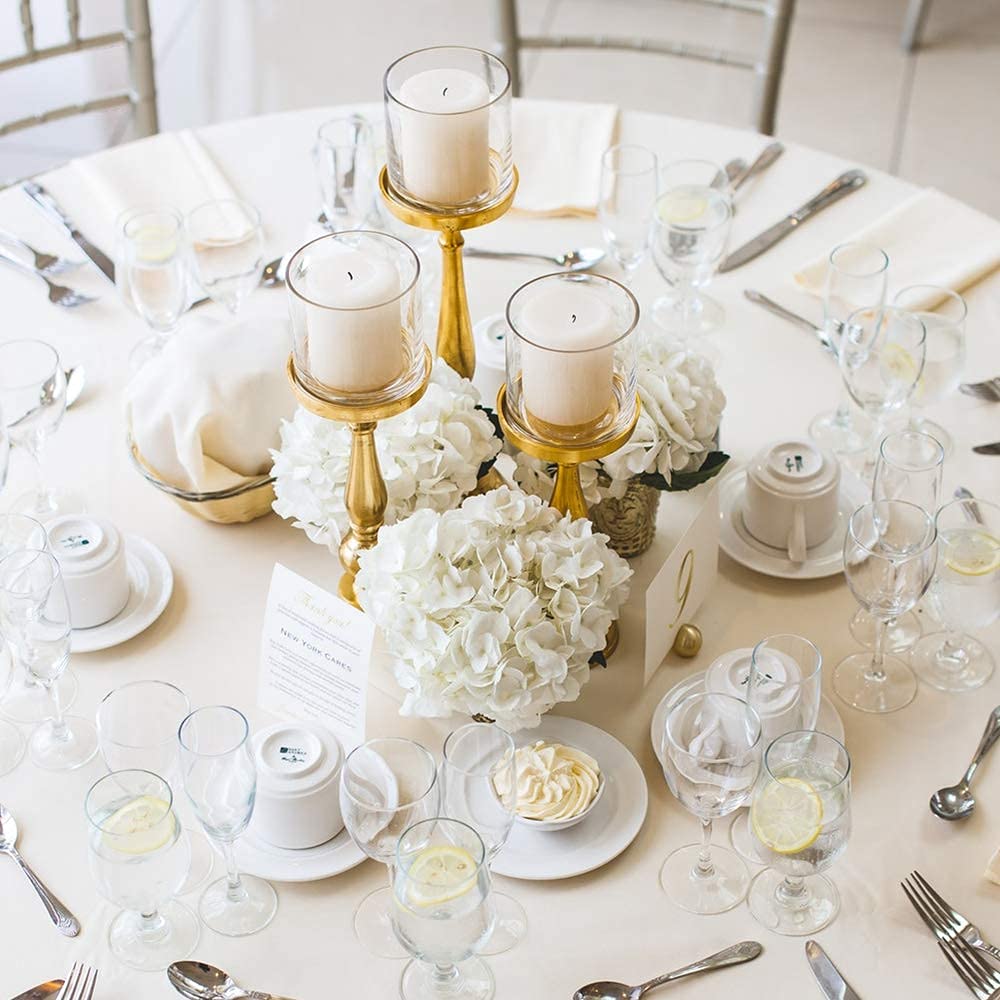 Kisflower 6Pcs Seiden Hortensie Künstliche Blumen Realistische Hortensie Blumen Bouquet für Hochzeiten Party Büro Home Decor (Weiß)