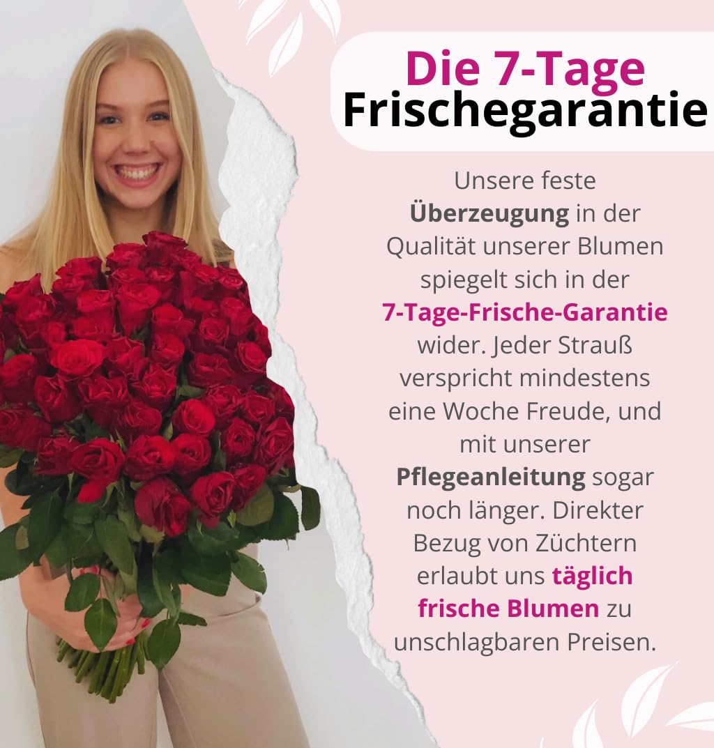 Blumenstrauß "Liebeszauber", Rosaroter Rosenstrauß, Rosen, Waxflowers und Johanniskraut, 7-Tage-Frischegarantie, Qualität vom Floristen, handgebunden, perfekte Geschenkidee