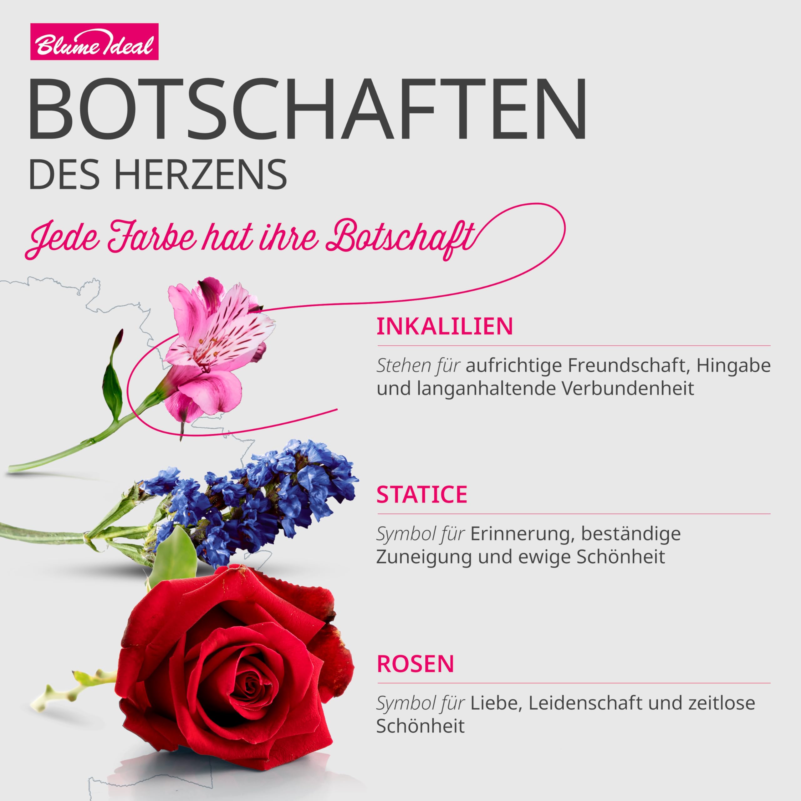 Blumenstrauß Farbtraum, Bunter mit Rosen, Inkalilien und Statice, 7-Tage-Frischegarantie, Qualität vom Floristen, handgebunden, perfekte Geschenkidee